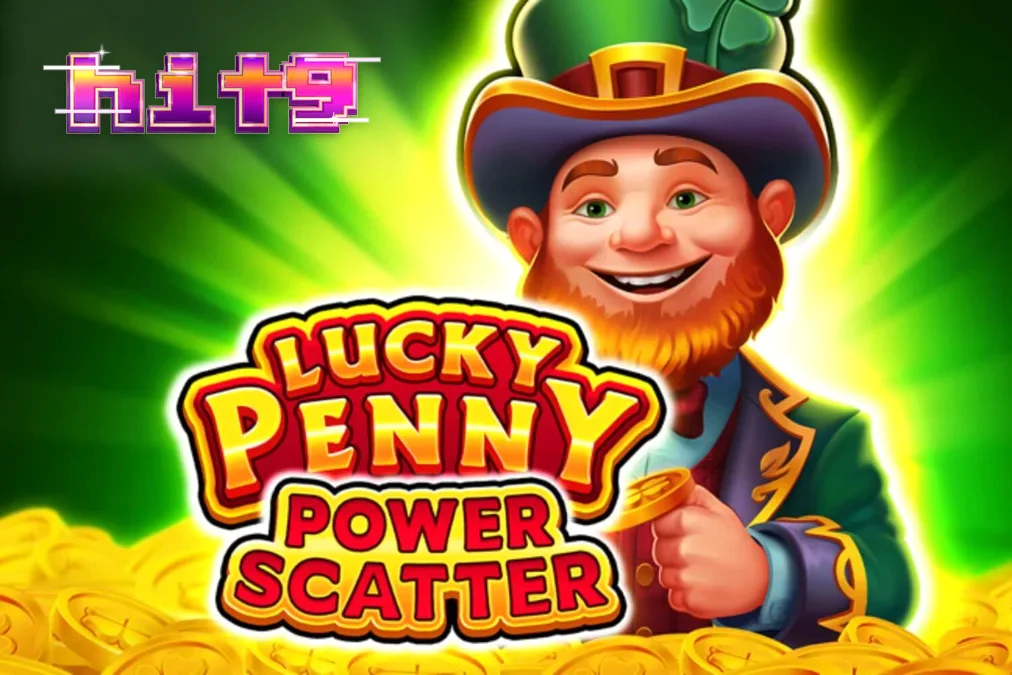 Tampilan visual slot Lucky Penny Power Scatter dengan latar hutan Irlandia dan leprechaun.